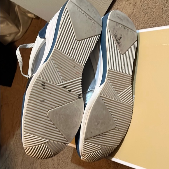 Michael Kors Blue and White Sneakers with Sporty Design and Comfortable Padding - Picture 7 of 8